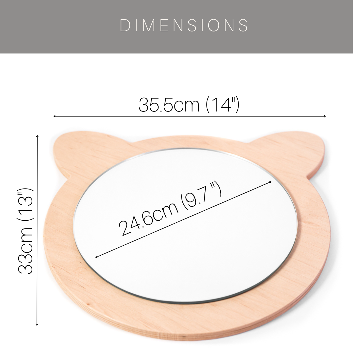 Children's Wall Mirror (4 Different Shapes)