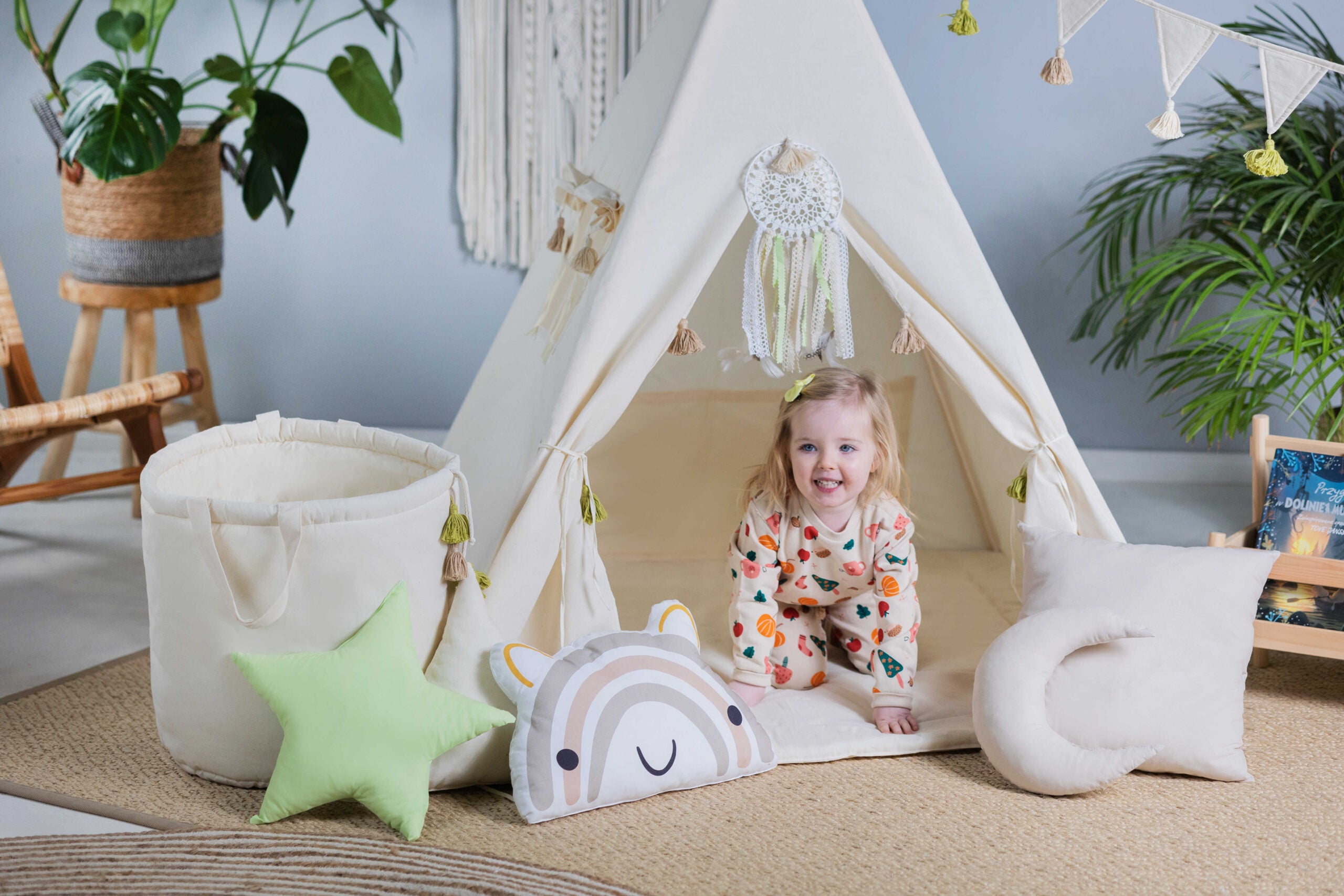 Teepee Tent Set - Creamy Tassel