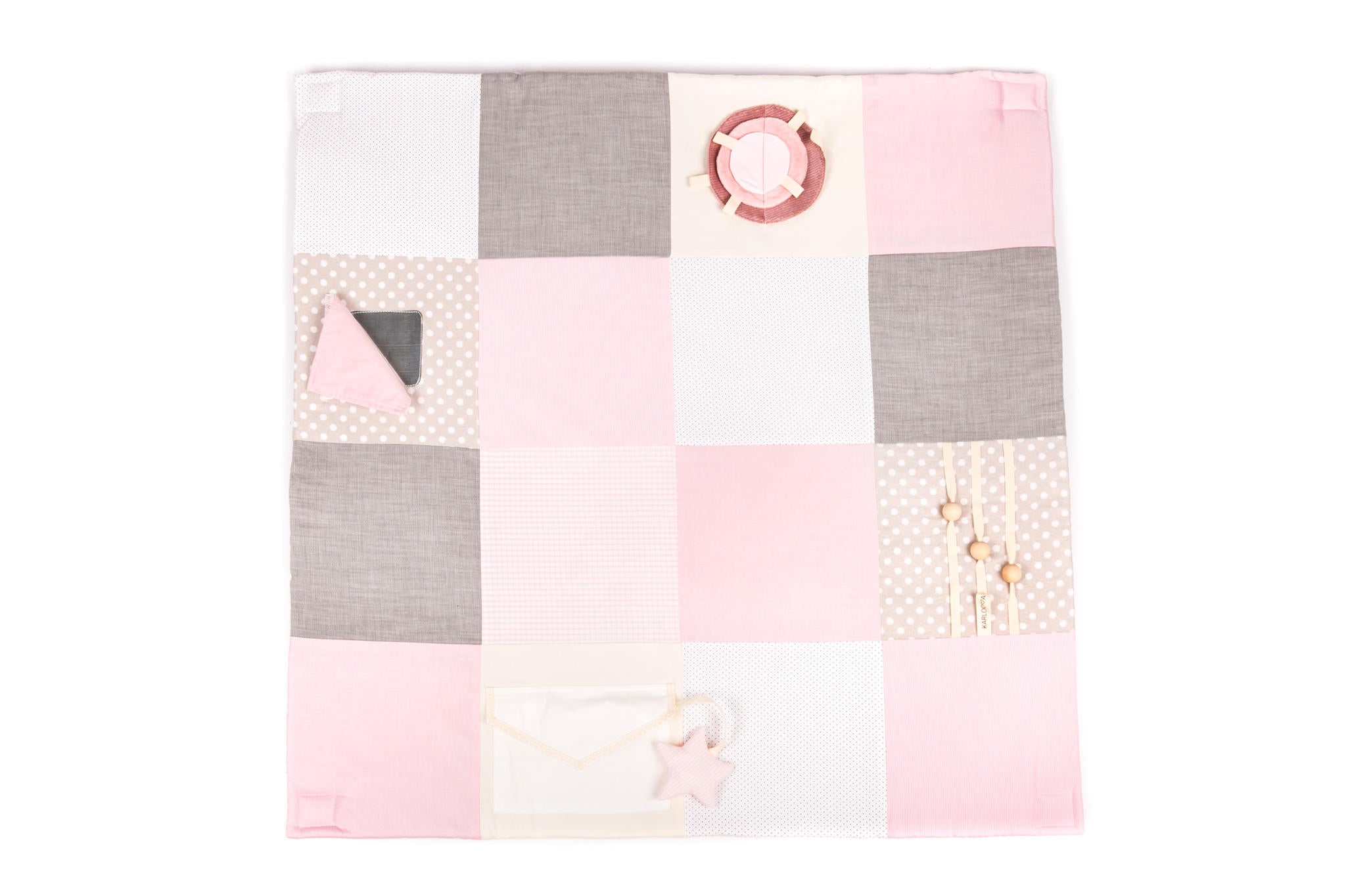 Small baby activity mat, 100x100 cm - Pink