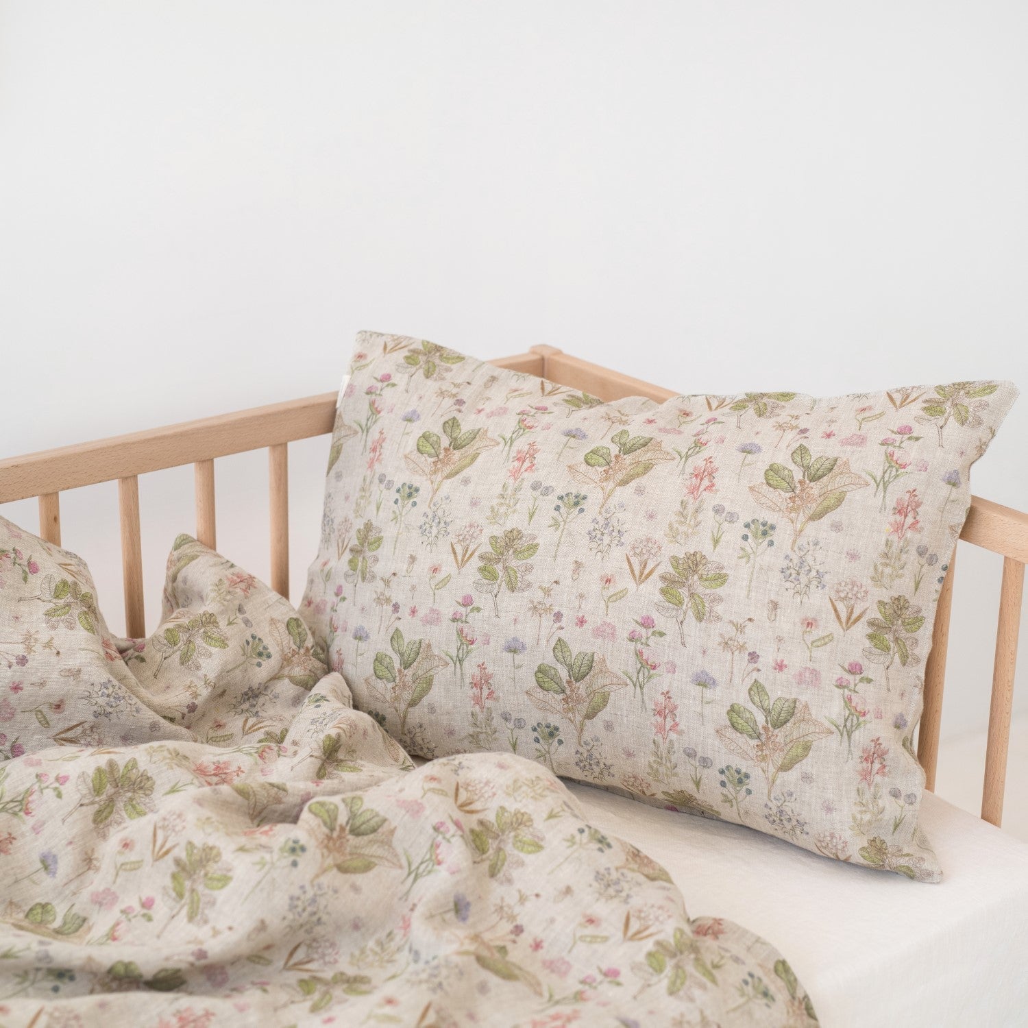 Linen Duvet Cover Set for Kids - Botany