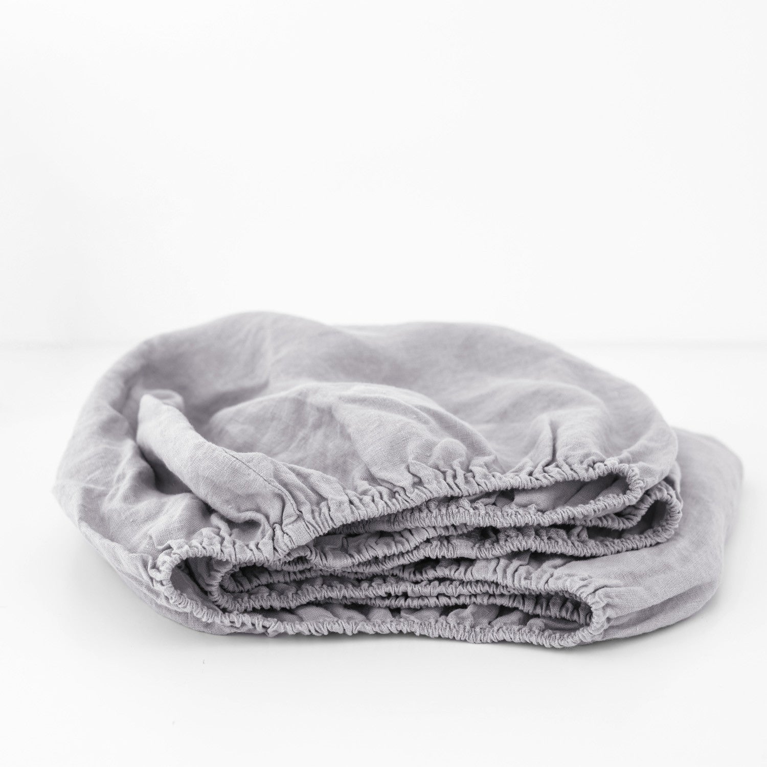 Linen Fitted Sheet for Kids - Light Grey