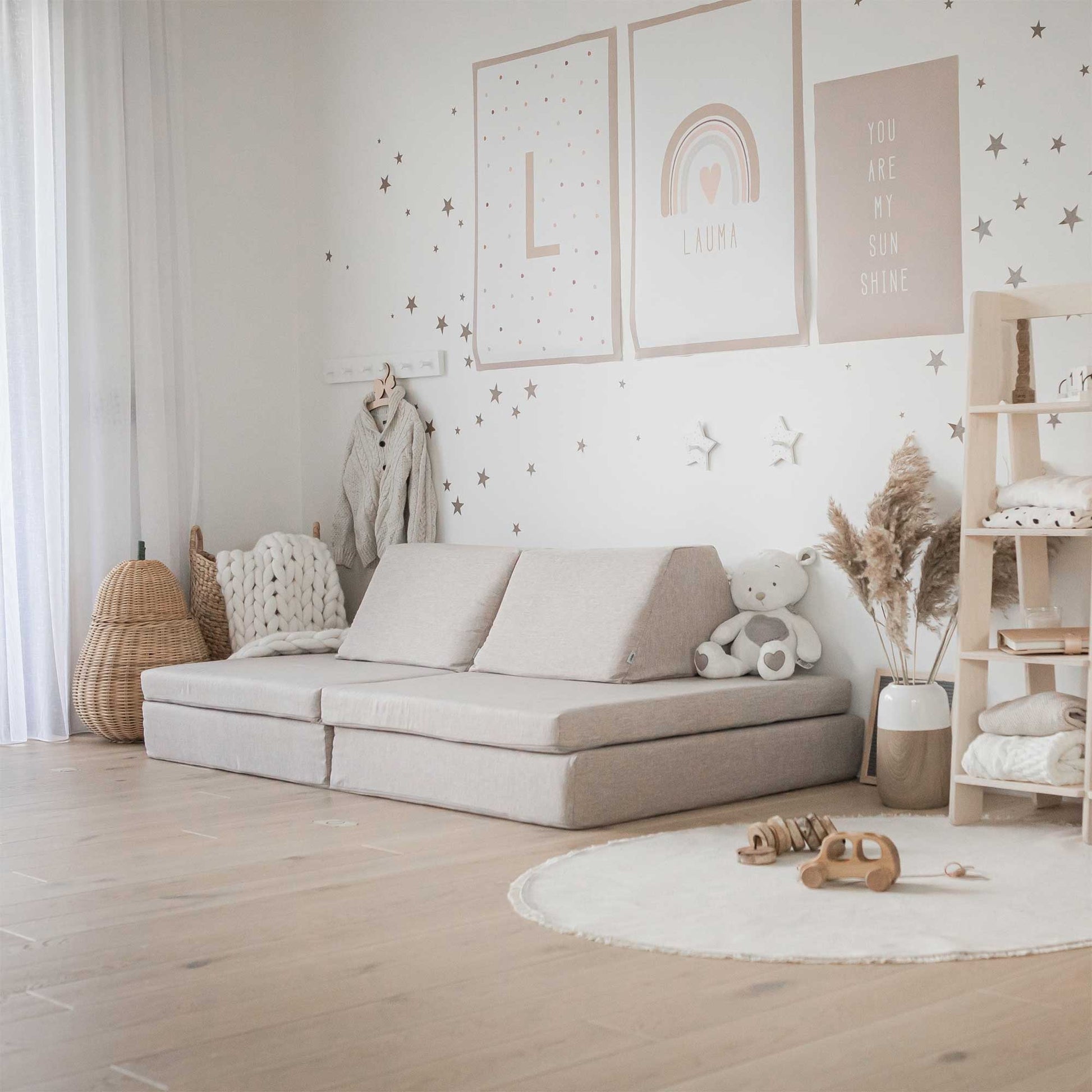 Speelbank, 14-delige modulaire kinderbankje, kinderbank van schuimrubber, bouwstenen, speelbank voor kinderen en kinderfauteuil, knuffelhoek in de kinderkamer (Oranje Speelbank, 14-delige modulaire kinderbankje, kinderbank van schuimrubber, bouwstenen, speelbank voor kinderen en kinderfauteuil, knuffelhoek in de kinderkamer (Oranje
