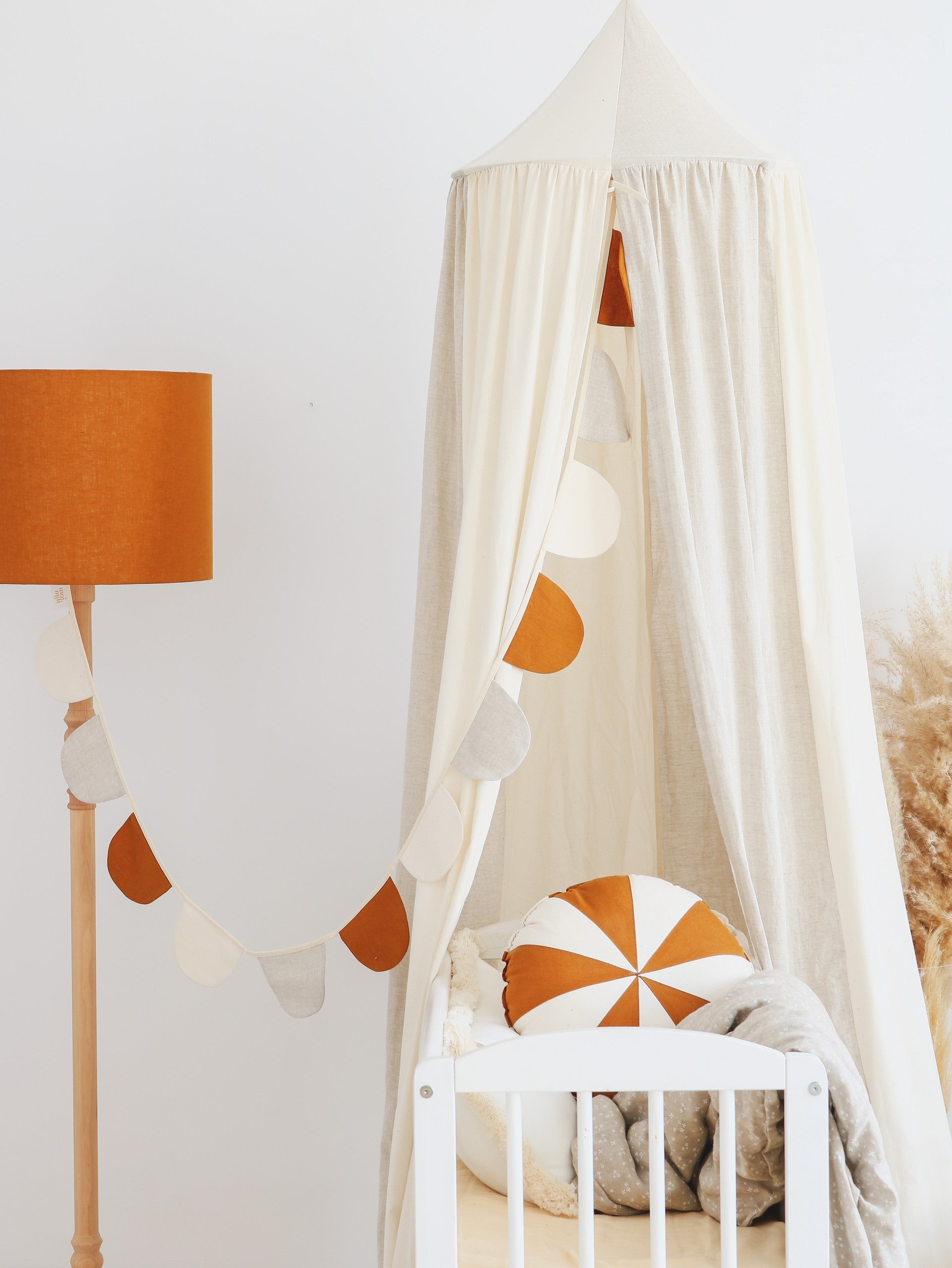 Organic Cotton and Linen Canopy - Cream Circus