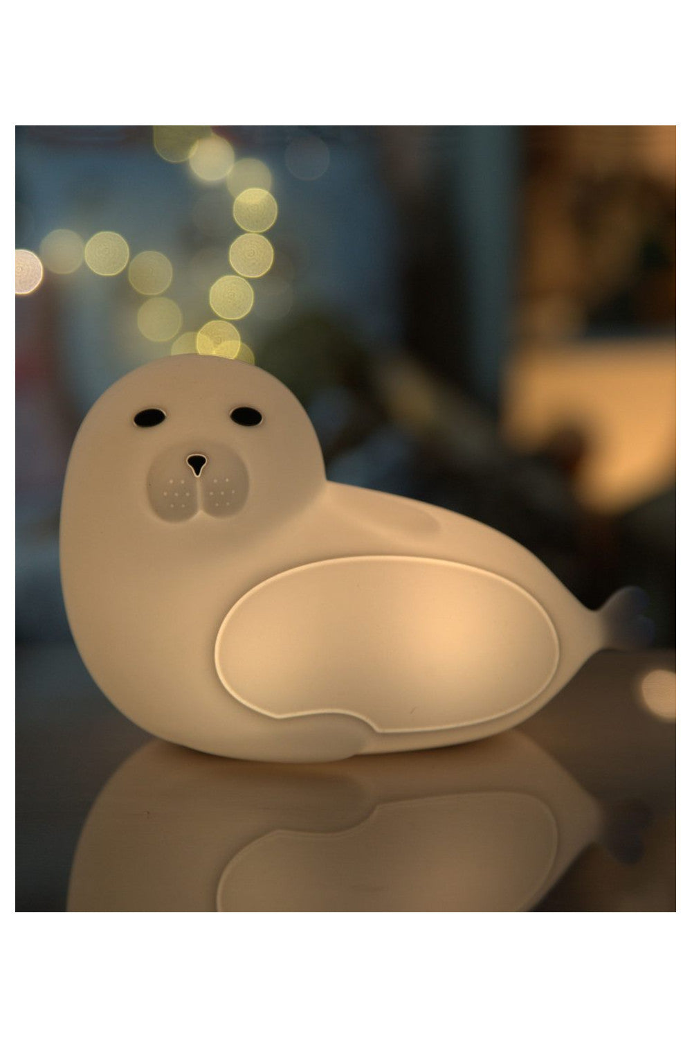 Seal Silicone Lamp with Remote - White